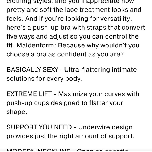 NWOT Maidenform Multiway Push-up Strapless Bra - Picture 15 of 16